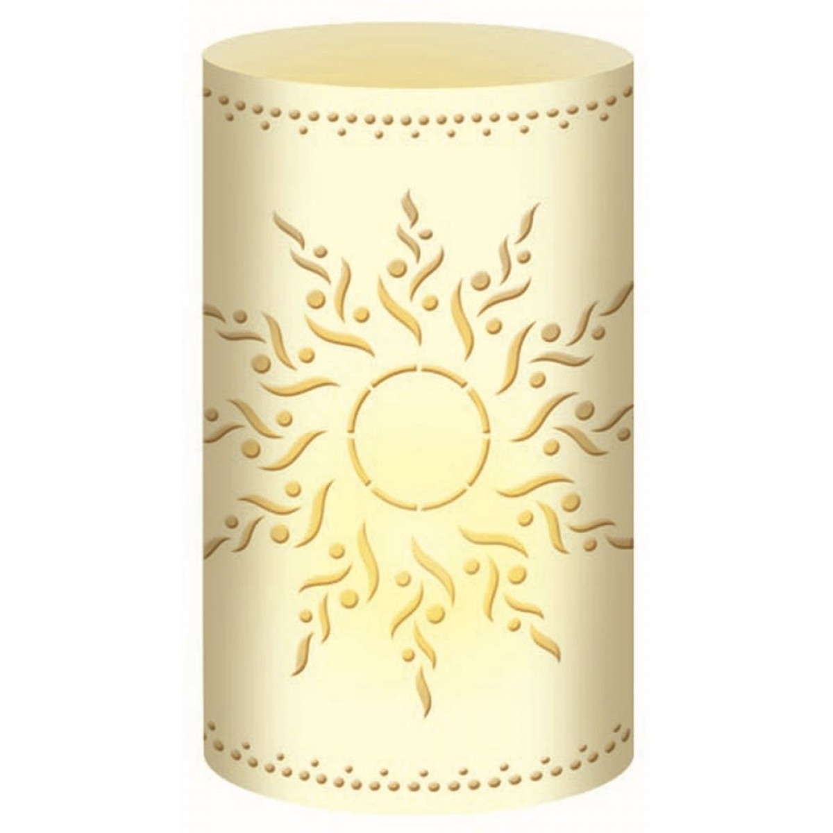 Silhouetten-Tischlichter "Filigrano" Sonne creme - Motiv 44