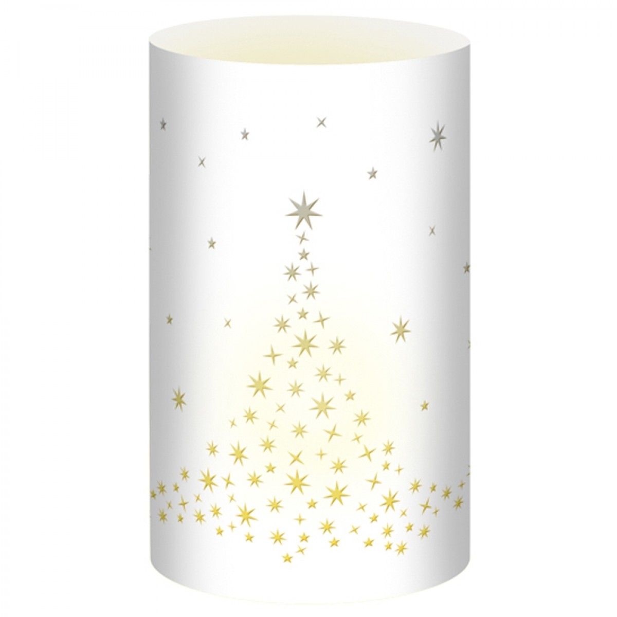 Silhouetten-Tischlichter "Filigrano" Weihnachtsbäume weiß - Motiv 28