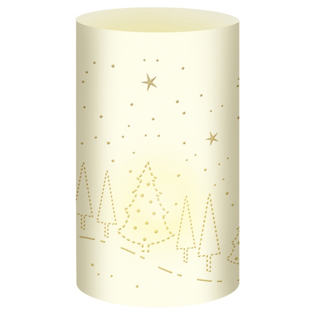 Silhouetten-Tischlichter "Filigrano" Weihnachtslandschaft creme - Motiv 32