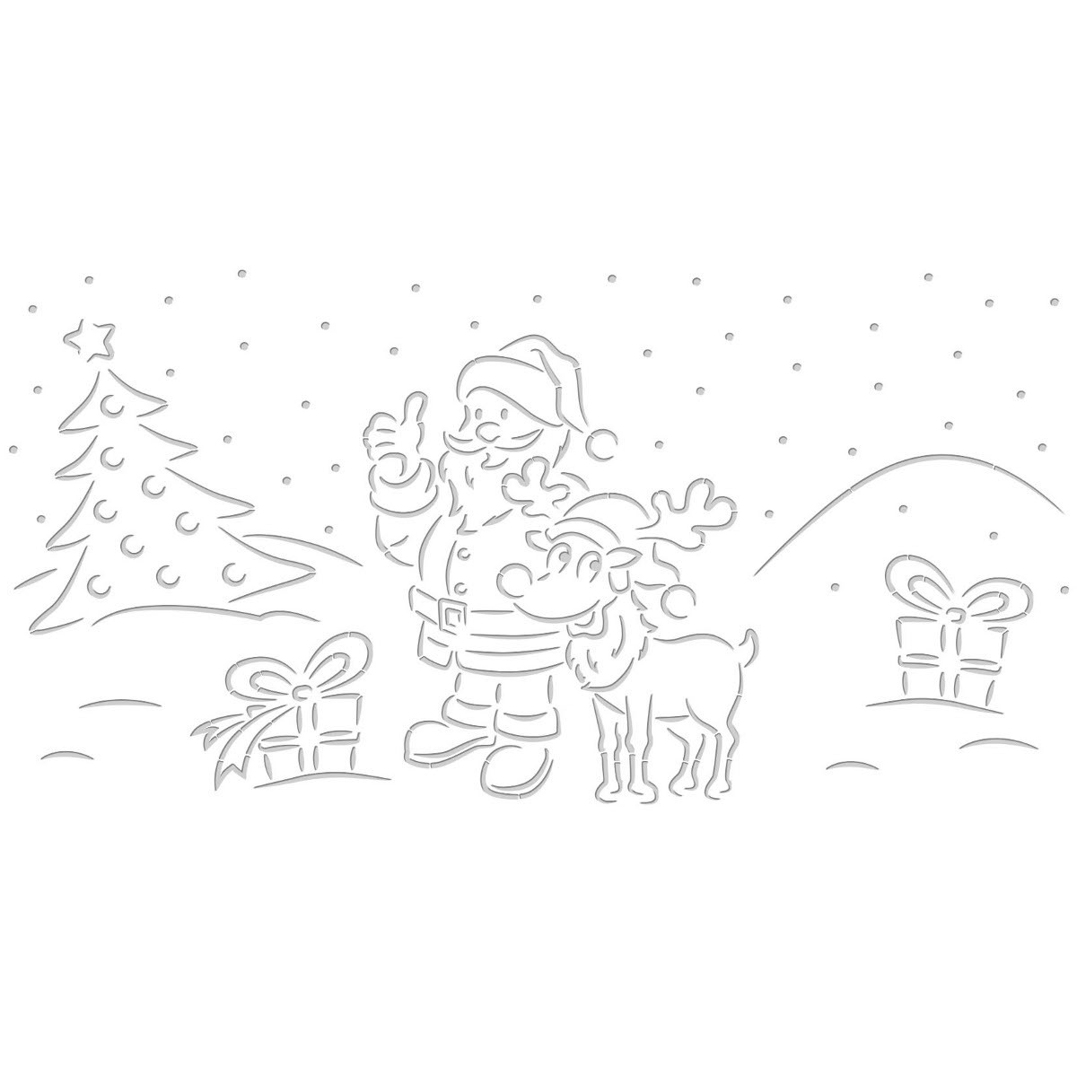 Silhouetten Tischlichter Filigrano Weihnachtsmann Weiss Motiv 70 Buntpapierwelt