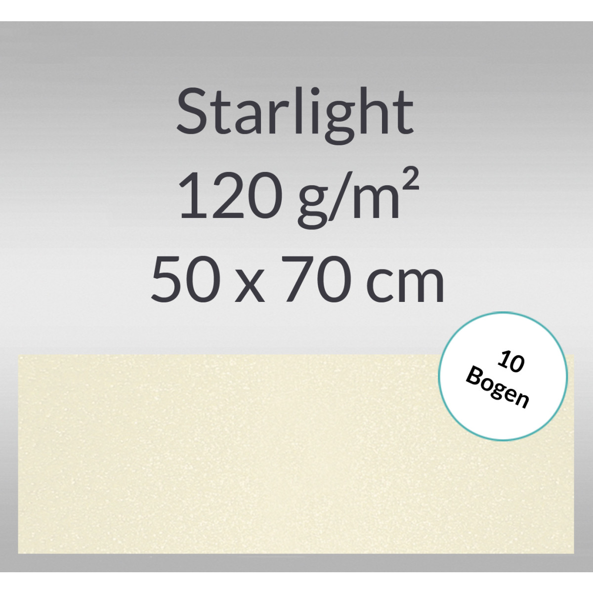 Starlight 120 g/qm 50 x 70 cm elfenbein - 10 Bogen