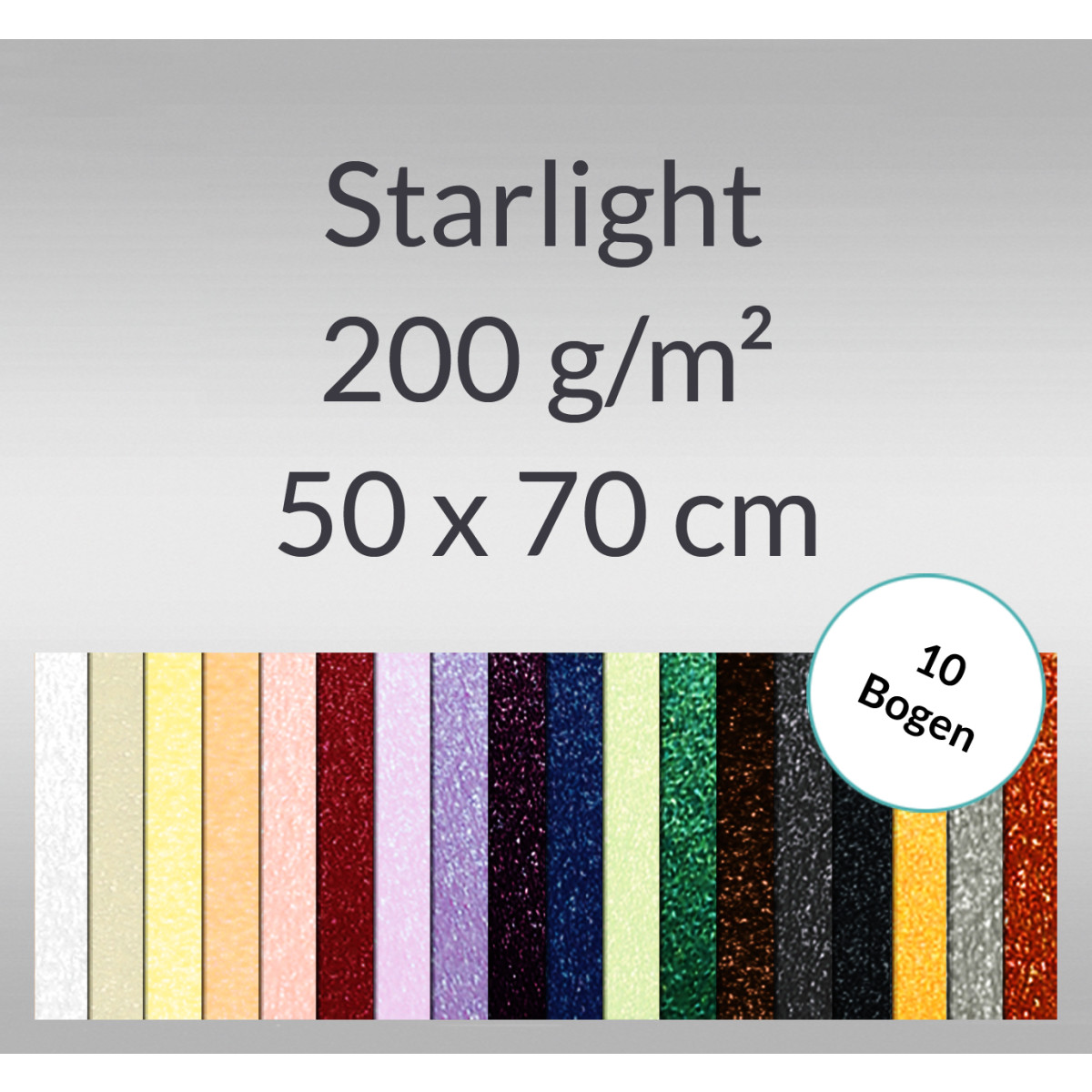 Starlight 200 g/qm 50 x 70 cm - 10 Bogen