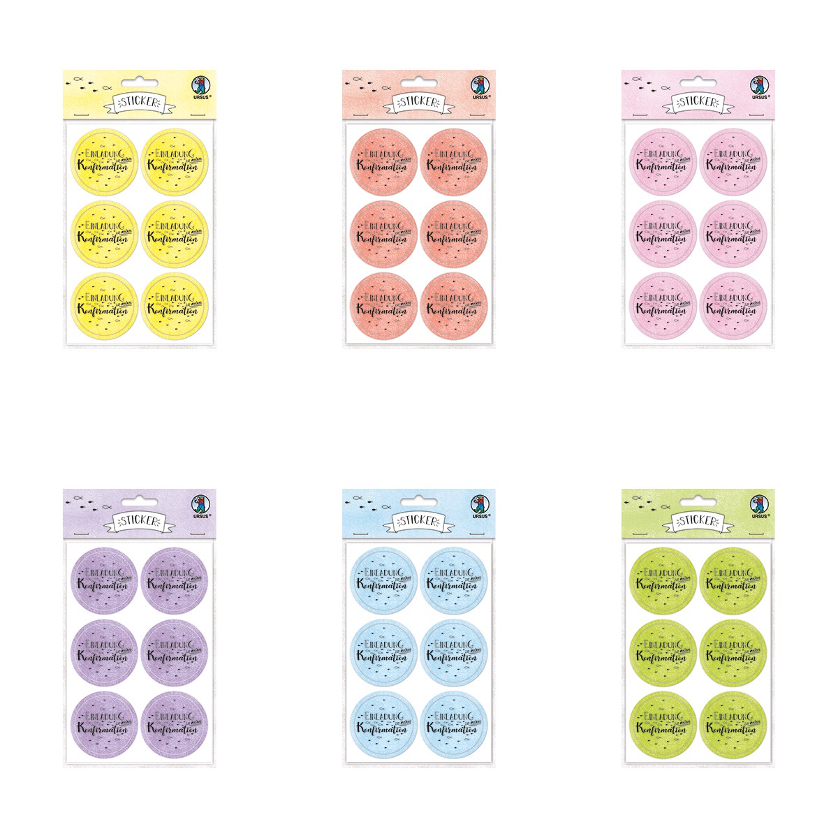Sticker "Einladung zu meiner Konfirmation"
