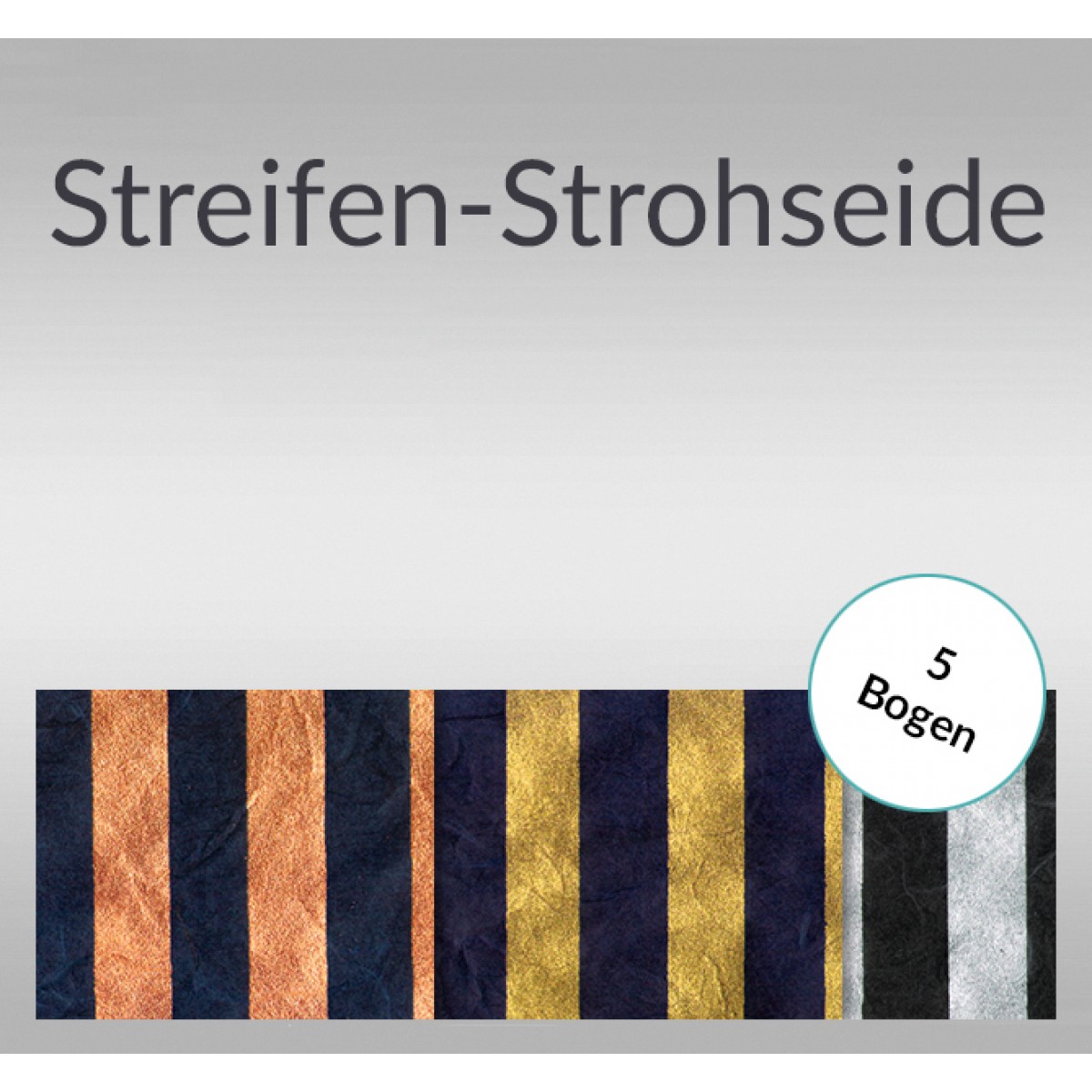 Streifen-Strohseide 30 g/qm 50 x 70 cm - 5 Bogen