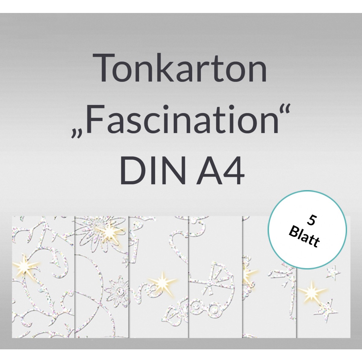 Tonkarton "Fascination" DIN A4 - 5 Blatt