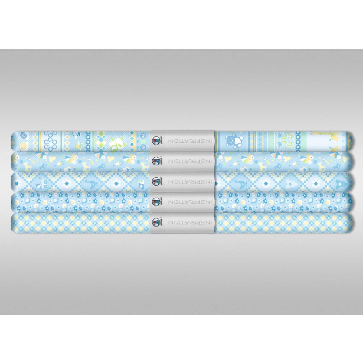 Transparentpapier "Baby" blau 50 x 61 cm - 5 Rollen