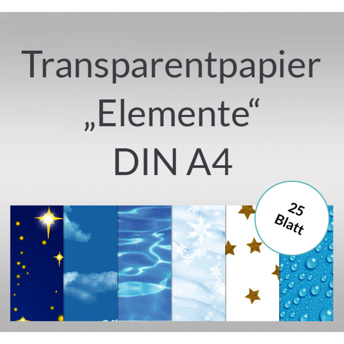 Transparentpapier "Elemente" DIN A4 - 25 Blatt
