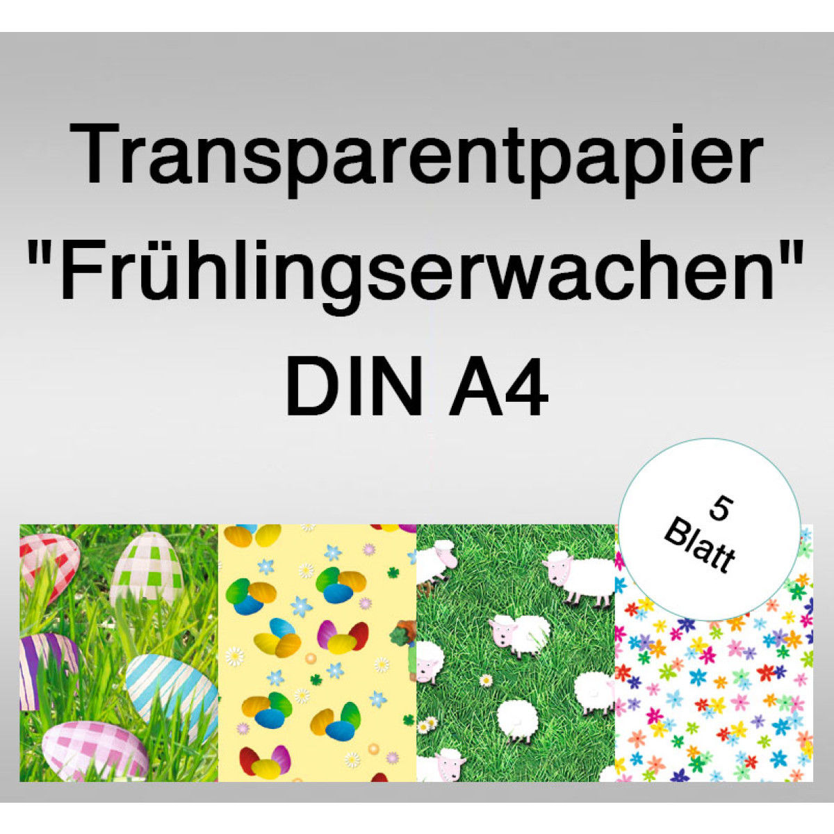 Transparentpapier "Frühlingserwachen" DIN A4 - 5 Blatt
