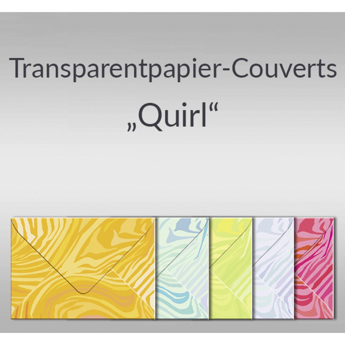Transparentpapier-Kuverts "Quirl" 115 g/qm - 5 Stück