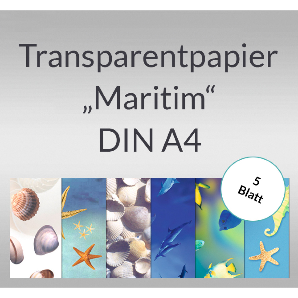 Transparentpapier "Maritim" DIN A4 - 5 Blatt