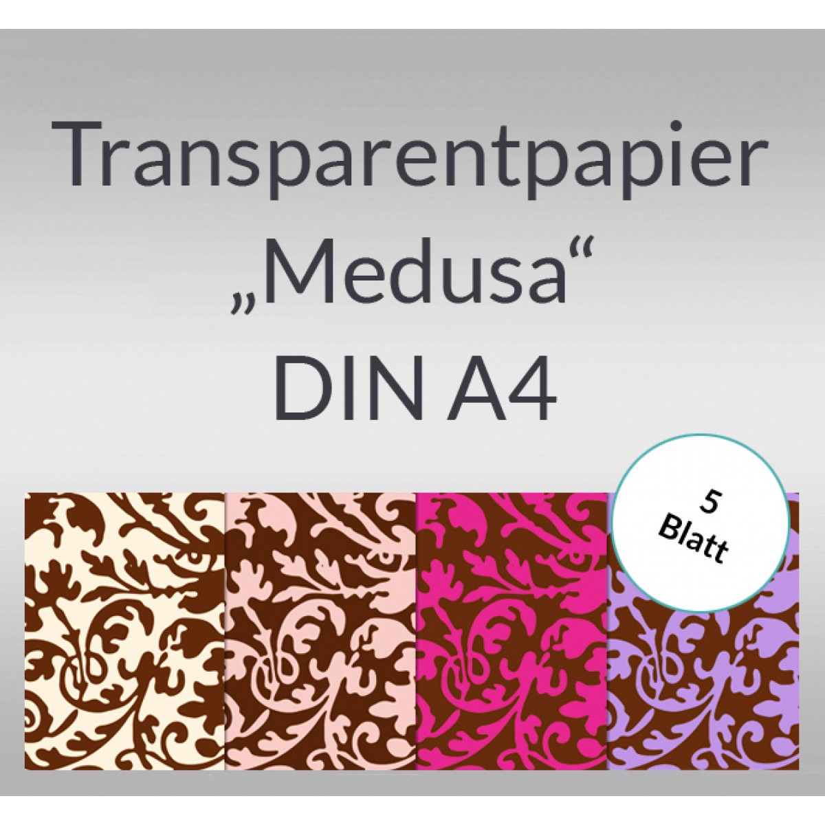 Transparentpapier "Medusa" DIN A4 - 5 Blatt
