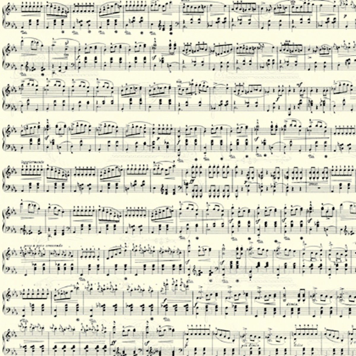 Transparentpapier "Noten" DIN A4 - 5 Blatt