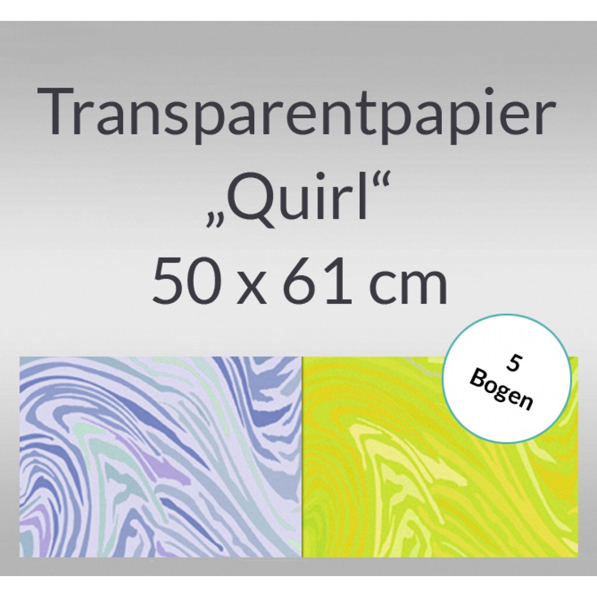 Transparentpapier "Quirl" 50 x 61 cm - 5 Bogen