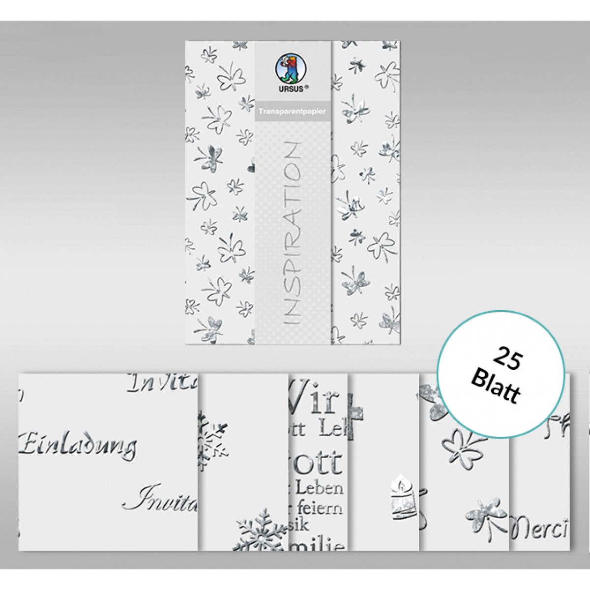 Transparentpapier "Silver Style" DIN A4 - 25 Blatt