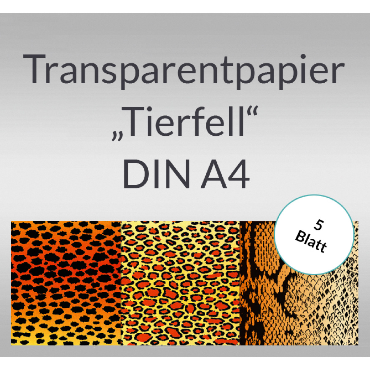 Transparentpapier "Tierfell" DIN A4 - 5 Blatt
