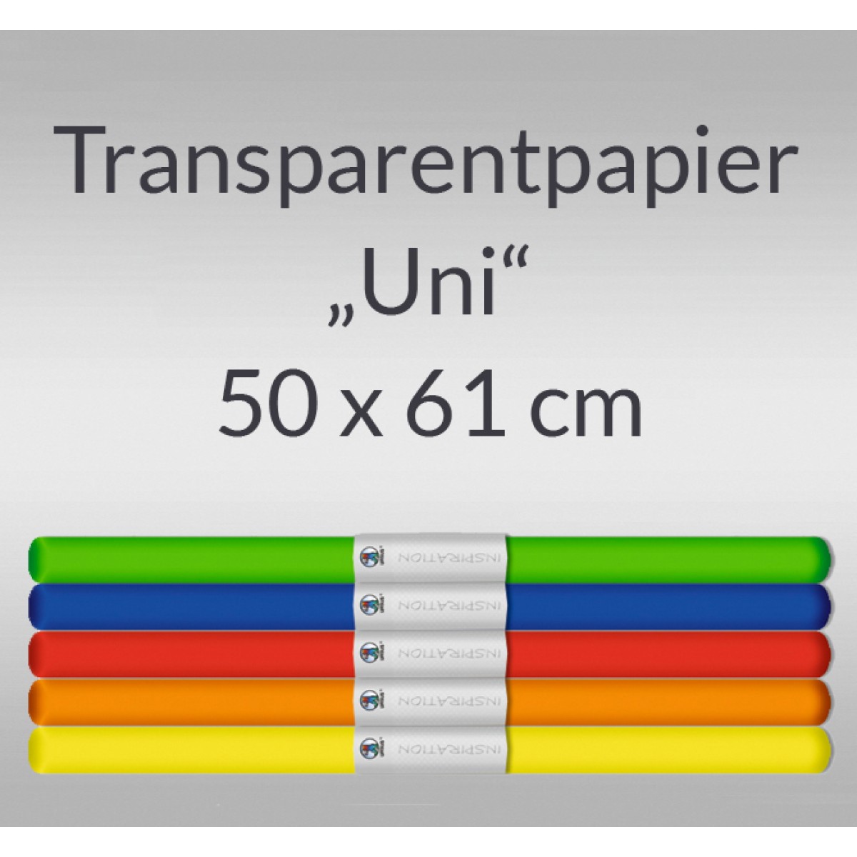Transparentpapier "Uni" 50 x 61 cm Sortierung 1 - 5 Rollen