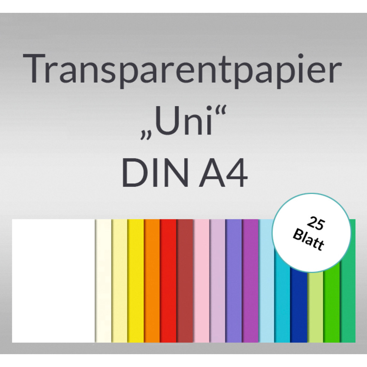 Transparentpapier "Uni" DIN A4 - 25 Blatt