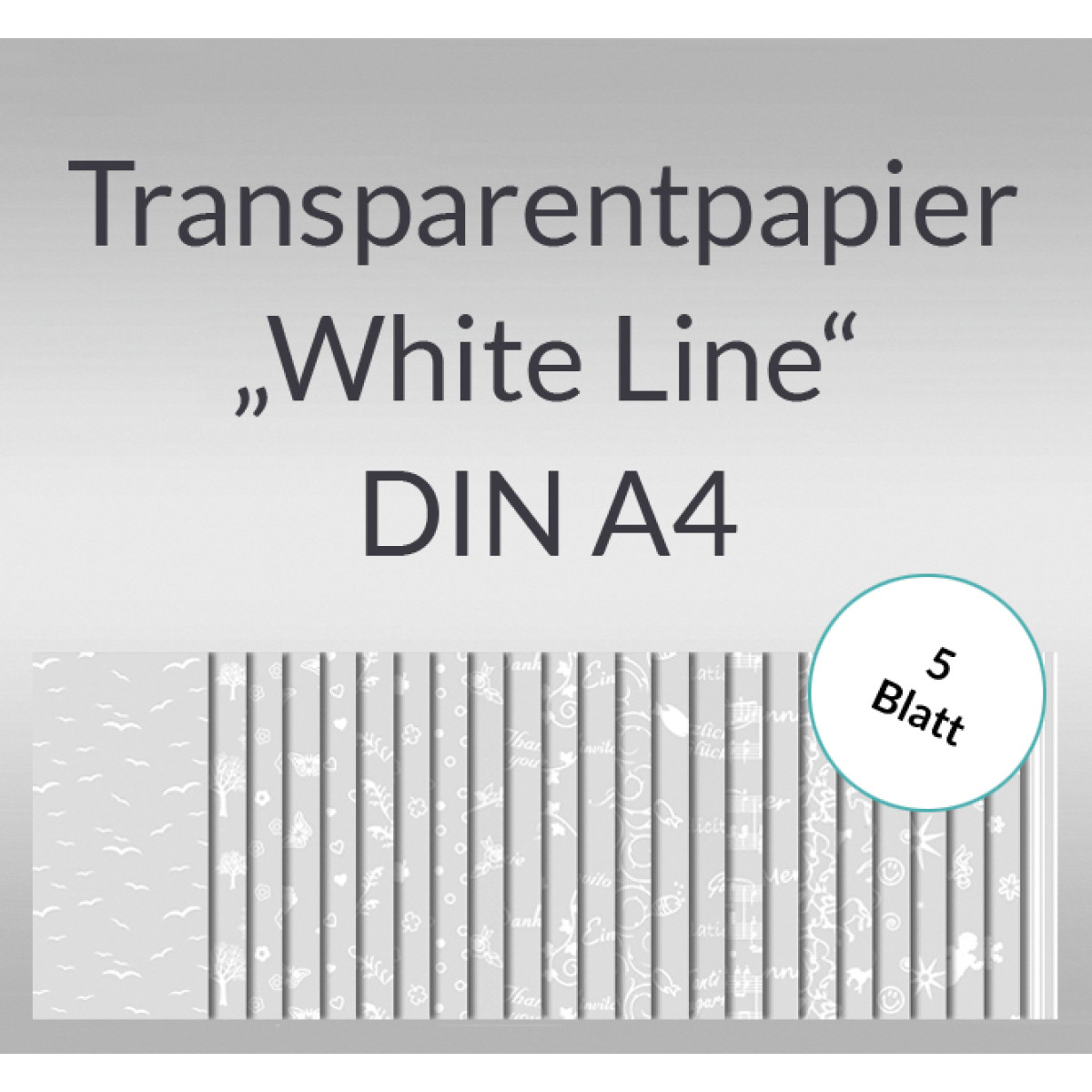 Transparentpapier "White Line" DIN A4 - 5 Blatt