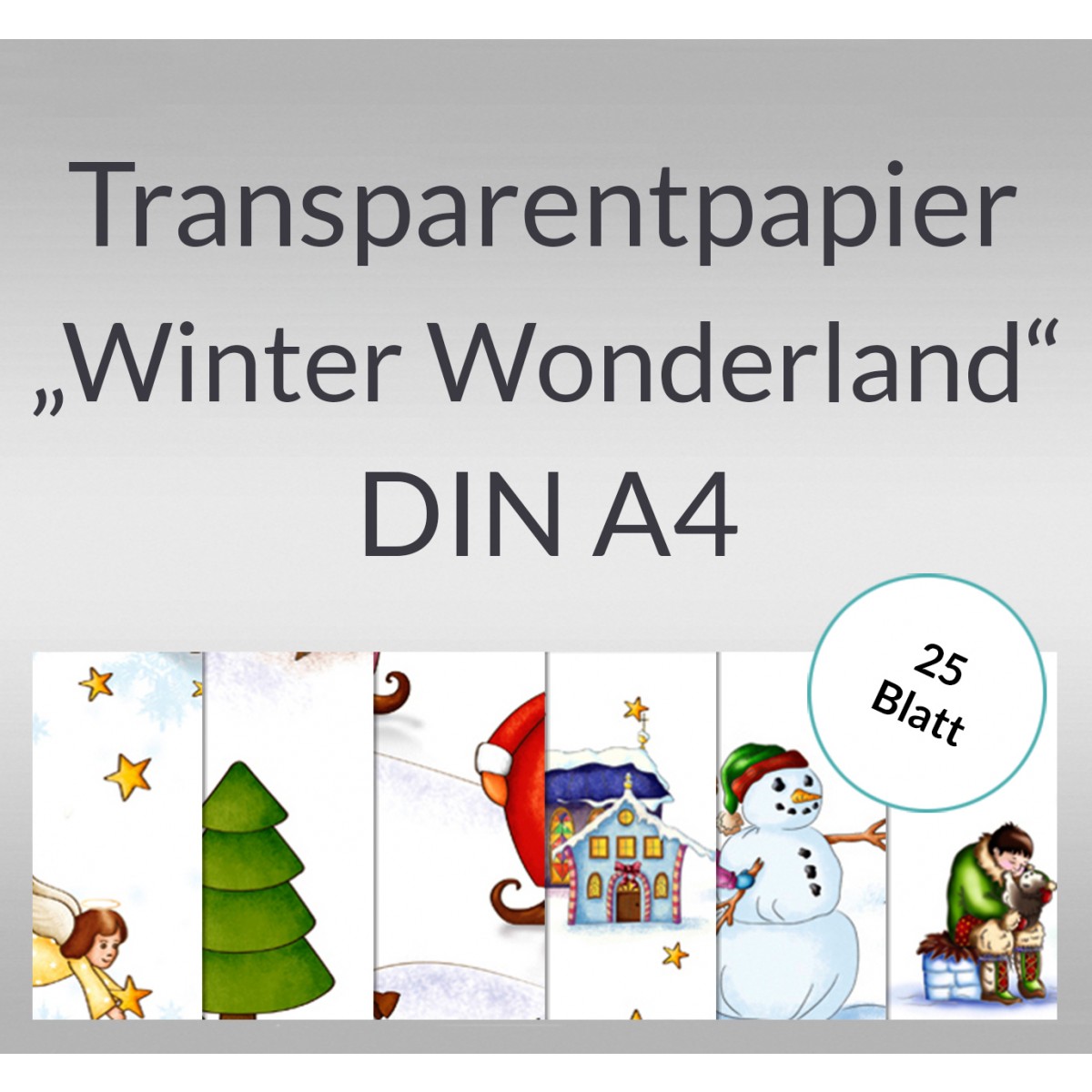 Transparentpapier "Winter Wonderland" DIN A4 - 25 Blatt
