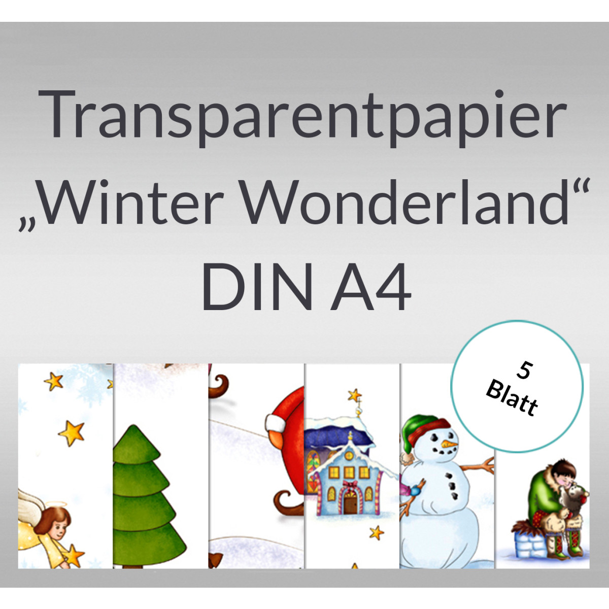 Transparentpapier "Winter Wonderland" DIN A4 - 5 Blatt