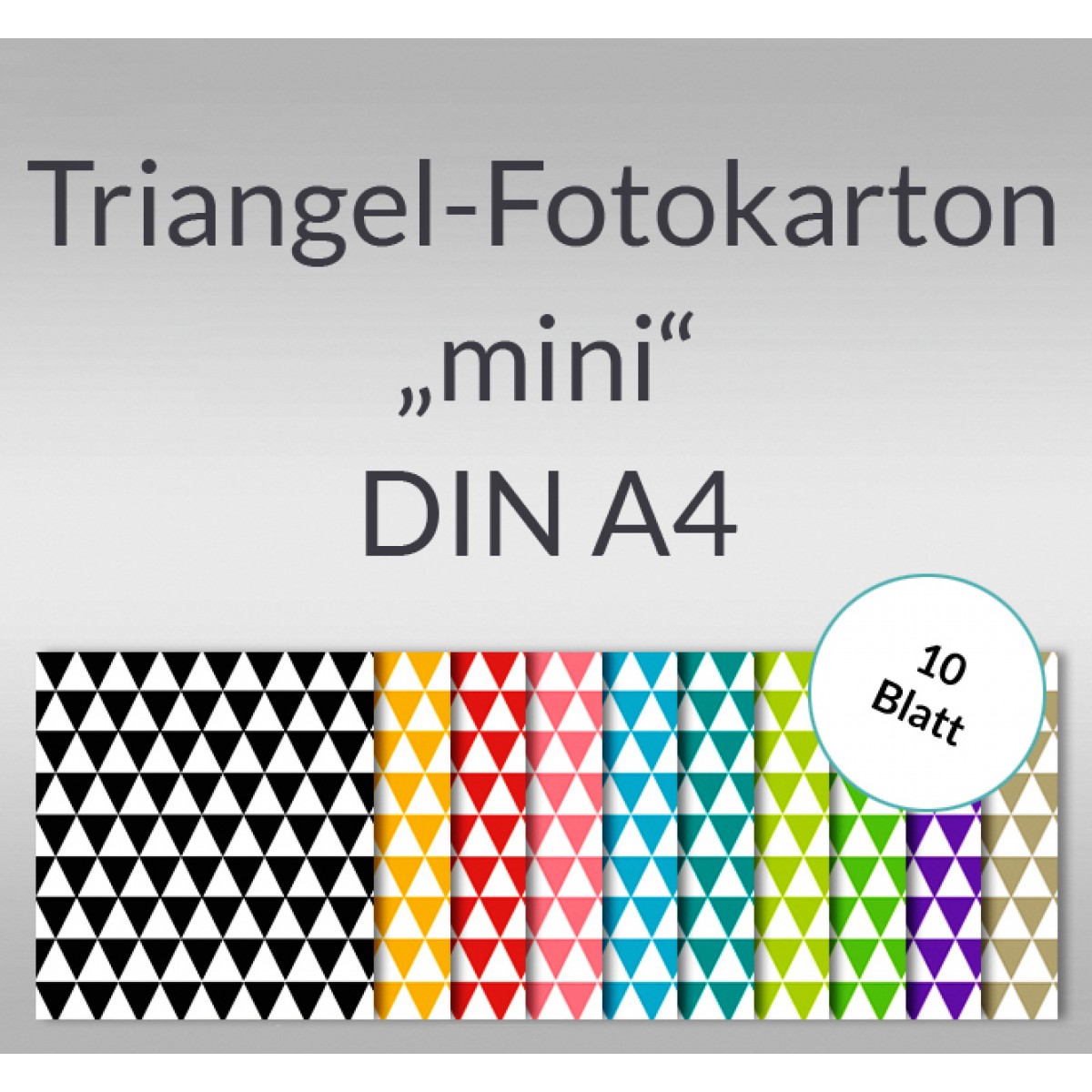 Triangel-Fotokarton "mini" DIN A4 - 10 Blatt