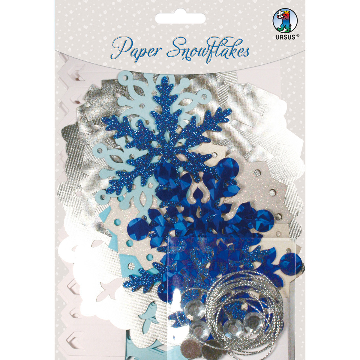 URSUS® Paper Snowflakes blau