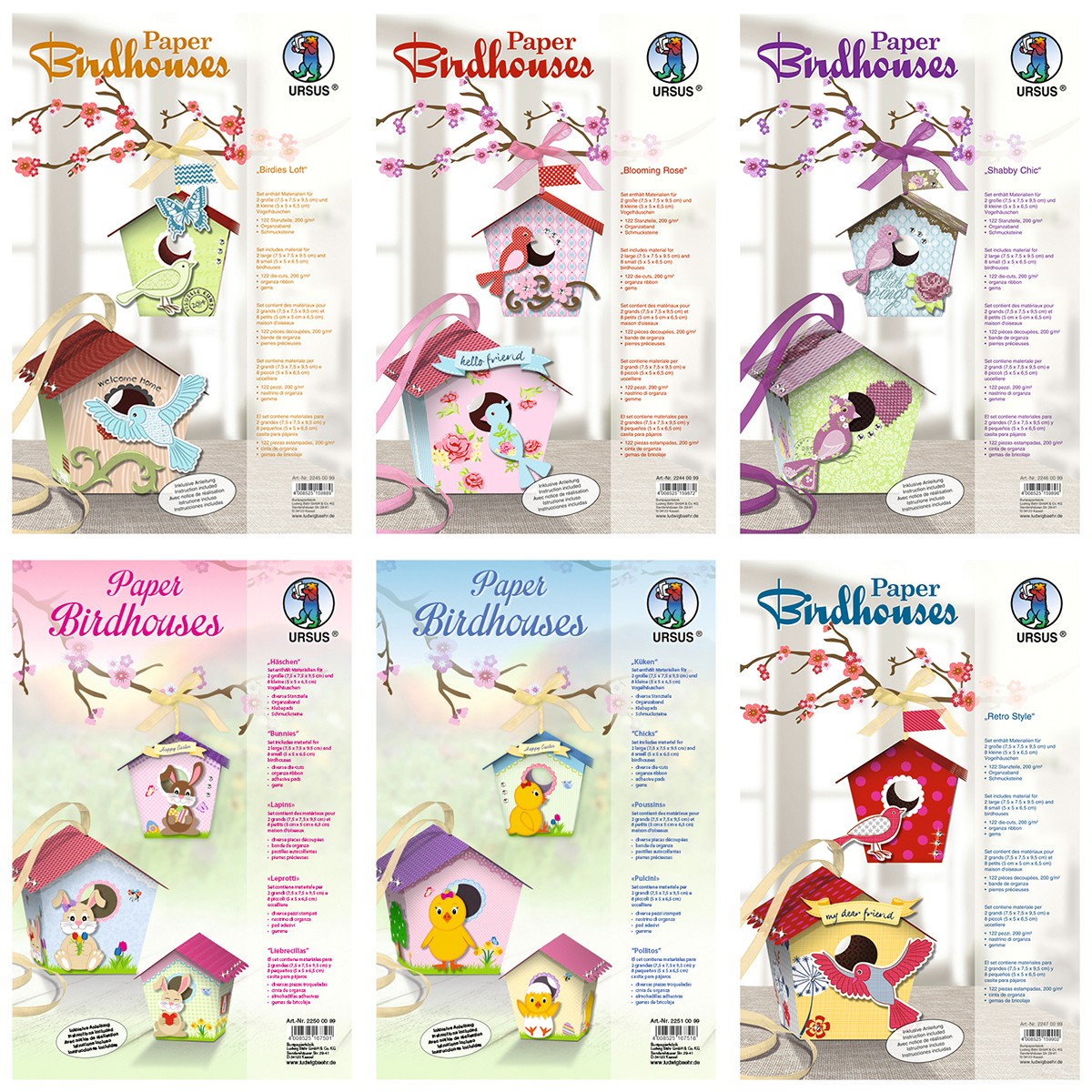 Vogelhaus Bastelset "Paper Birdhouses"