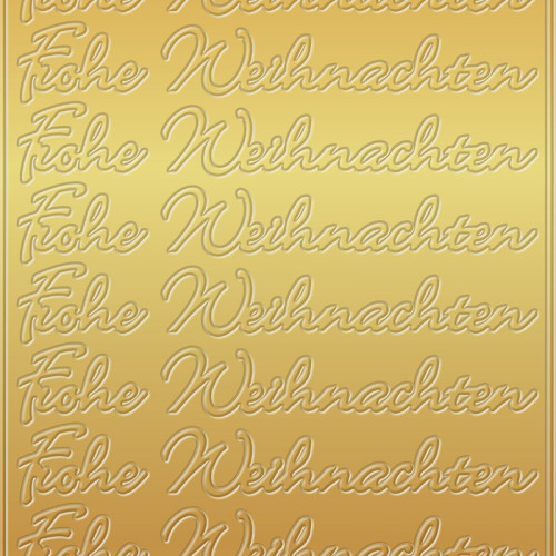 Kreativ Sticker, 10 x 23 cm, 5 Blatt, gold, verschiedene Motive