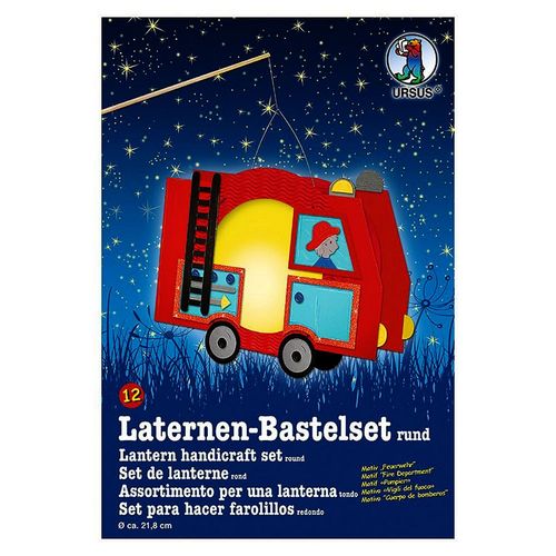 Prell Laternen Bastelset – 4 Stück Feuerwehrauto-Laternen Zum Selbermachen (inkl. Vorlagen & Material)