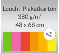 Leucht-Plakatkarton 380 g/qm 48 x 68 cm - 10 Bogen