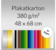 Plakatkarton 380 g/qm 48 x 68 cm - 10 Bogen