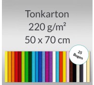 Tonkarton 220 g/qm 50 x 70 cm - 25 Blatt