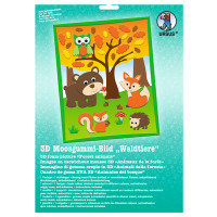 3D-Moosgummi-Bild "Waldtiere"