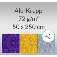Alu-Krepp 72 g/qm 50 x 250 cm - 1 Rolle