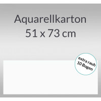 Aquarellkarton extra rauh 250 g/qm 51 x 73 cm