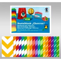 Bastelblock "Chevron" 24 x 34 cm - 18 Blatt