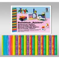 Bastelblock "Rainbow" 24 x 34 cm - 16 Blatt