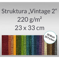 Bastelblock Struktura "Vintage 2" 23 x 33 cm - 20 Farben