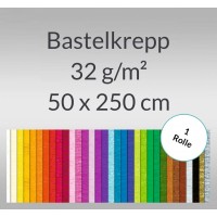 Bastelkrepp 32 g/qm 50 cm x 2,5 m - 1 Rolle