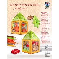 Blanko-Windlicht "Herbstzeit"