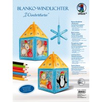 Blanko-Windlicht "Wintertiere"