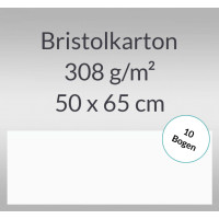 Bristolkarton 308 g/qm 50 x 65 cm