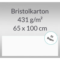 Bristolkarton 431 g/qm 65 x 100 cm
