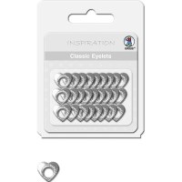 Classic Eyelets 2-4 mm 13 Herzen 1 silber