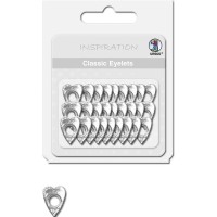 Classic Eyelets 2-4 mm 16 Herzen 2 silber