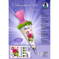 Deko-Set Schultüte Easy Line "Flamingo"