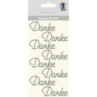 Design Sticker "Danke" silber