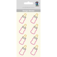Design Sticker "Nuckelflasche" rosa