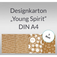 Designkarton "Young Spirit" DIN A4 - 5 Blatt