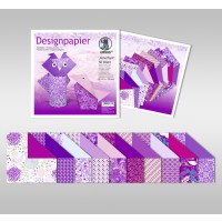 Designpapier Faltblätter "Amethyst" 100 g/qm 15 x 15 cm - 50 Blatt